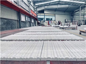 White Wood Grain Marble Polished Floor Tiles