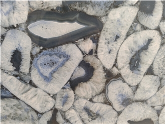 Blue Agate Sintered Stone Slabs For Wall Decor
