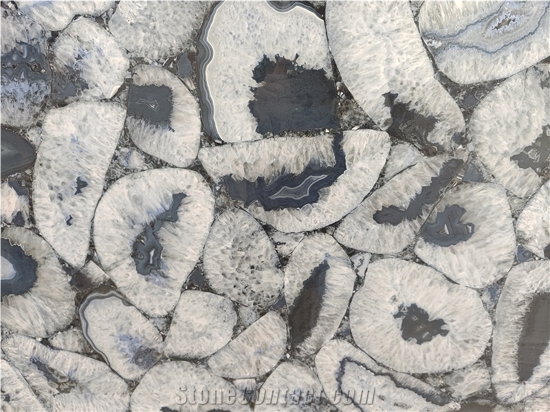 Blue Agate Sintered Stone Slabs For Wall Decor