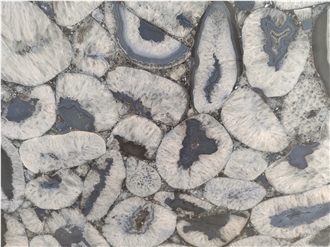 Blue Agate Sintered Stone Slabs For Wall Decor