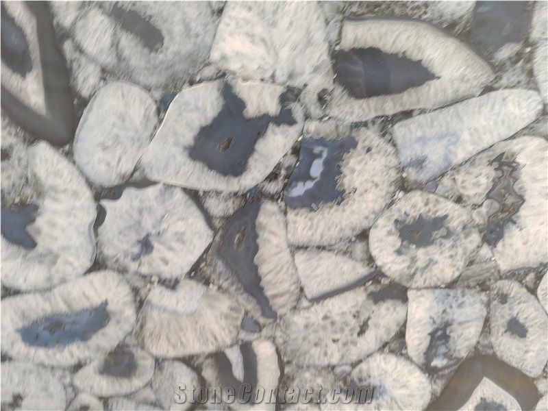 Blue Agate Sintered Stone Slabs For Wall Decor
