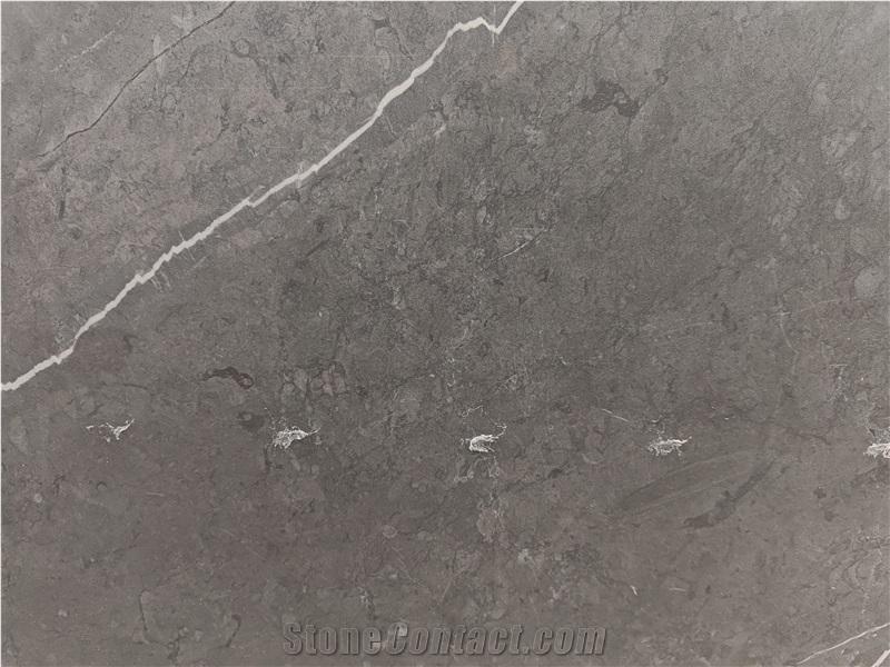 Cloudy Grey Sintered Stone Slabs For Bathroom Flooring
