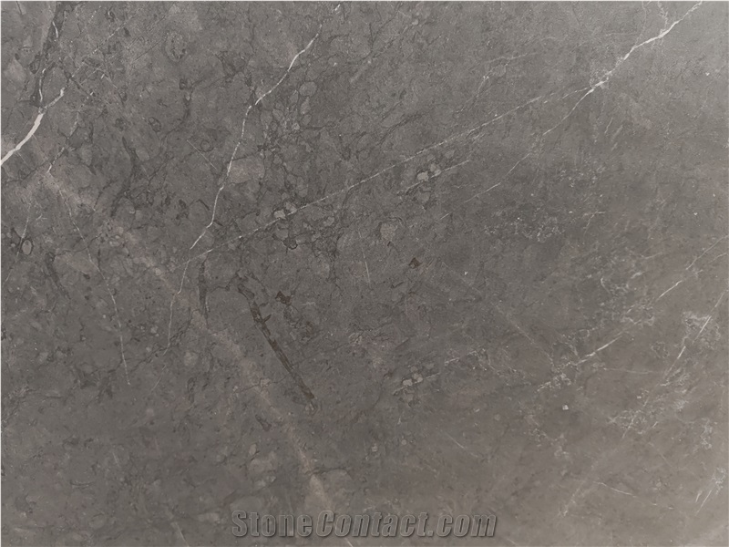 Cloudy Grey Sintered Stone Slabs For Bathroom Flooring