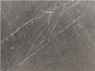 Cloudy Grey Sintered Stone Slabs For Bathroom Flooring
