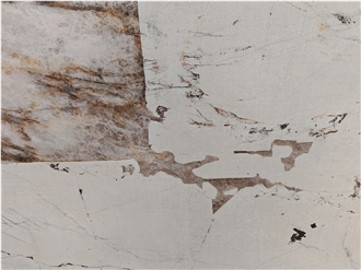 Pandora White Sintered Stone Slabs For Living Room Wall