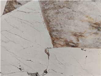 Pandora White Sintered Stone Slabs For Living Room Wall
