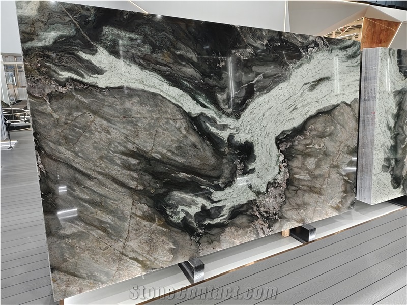 Dragon Quartzite Slabs For Bootmatched Accent Wall