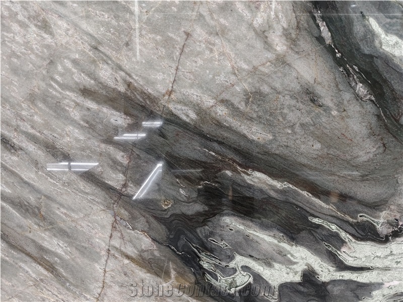 Dragon Quartzite Slabs For Bootmatched Accent Wall
