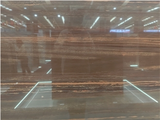 Red Wood Grain Marble Slabs Polished Surface 20Mm Thick