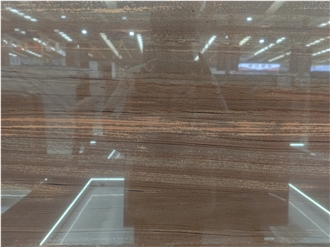 Red Wood Grain Marble Slabs Polished Surface 20Mm Thick