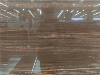 Red Wood Grain Marble Slabs Polished Surface 20Mm Thick