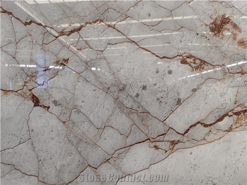 Silver Roots Marble Slabs For Kitchen Countertops