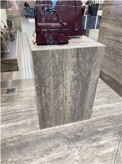 Silver Travertine Slabs For Wall Decor