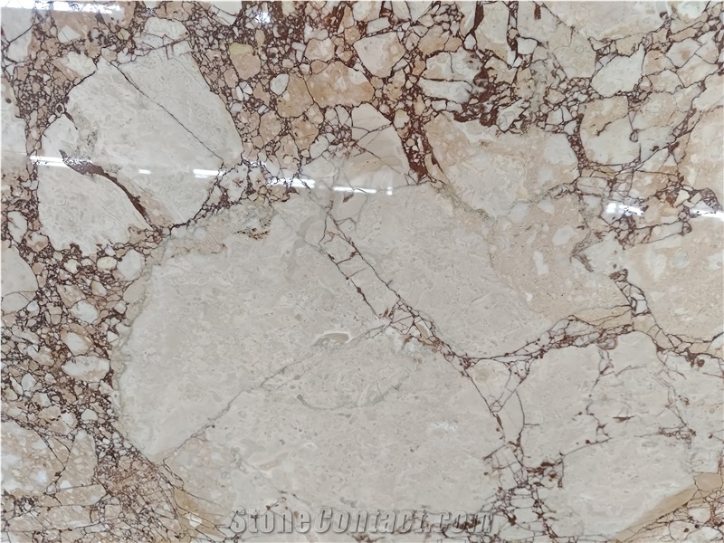 White Rosalia Italian Marble Slabs For Luxury Flooring Decor