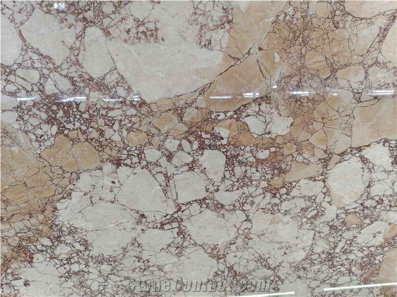 White Rosalia Italian Marble Slabs For Luxury Flooring Decor