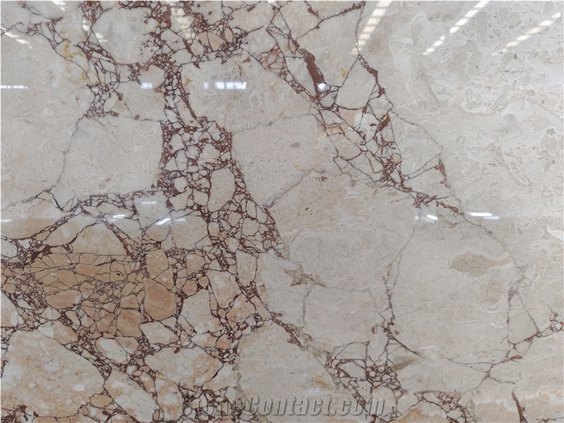 White Rosalia Italian Marble Slabs For Luxury Flooring Decor