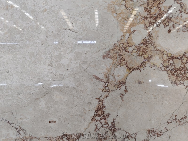 White Rosalia Italian Marble Slabs For Luxury Flooring Decor