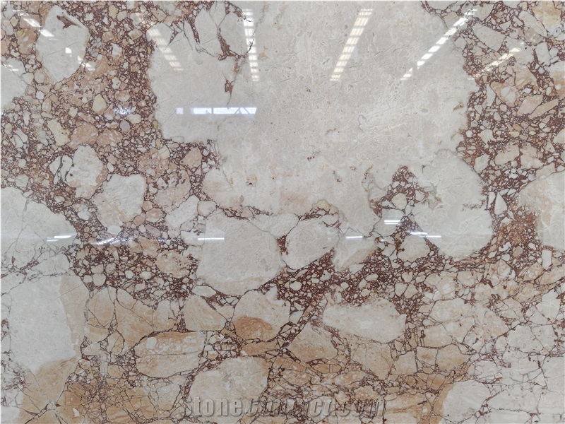 White Rosalia Italian Marble Slabs For Luxury Flooring Decor