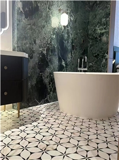 Polished  Italy Green Marble Verde Alpi Marble Slabs