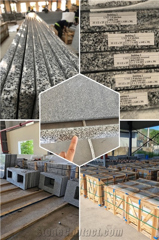 Vietnam Granite Slabs - Luna Pearl/Luna White
