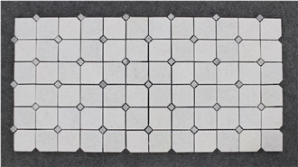 Crystal White Octagon Marble Mosaic Tiles