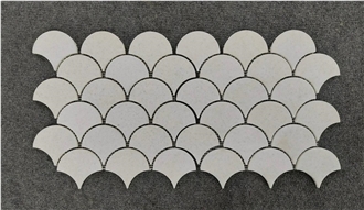 Crystal White Scale Waterjet Mosaic Tiles Crystal White Scale Waterjet Mosaic Tiles