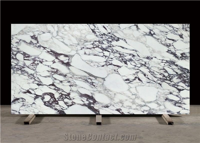 Calacatta Viola Quartz Slabs Printed Gold Marble Stone