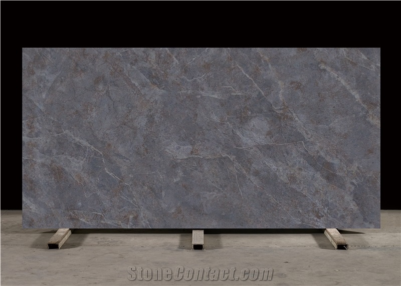 Calacatta Viola Quartz Slabs Printed Gold Marble Stone