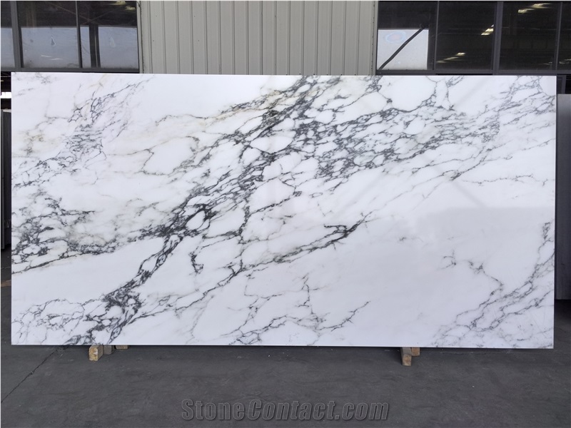Calacatta Viola Quartz Slabs Printed Gold Marble Stone