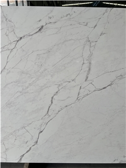 Nano Ink 3D Printed Quartz Slabs White Marble Full Body Vein