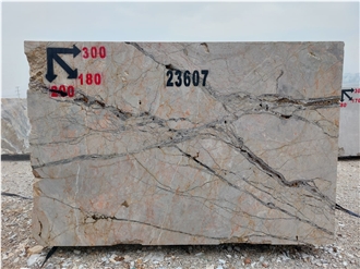 White Platinium River Marble Blocks
