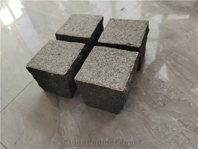 Flamed G654 Granite Paving Stone Cobble Stone
