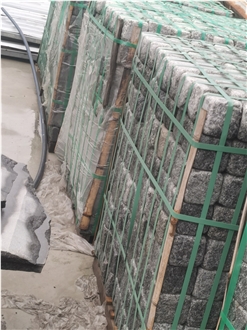 Flamed G654 Granite Paving Stone Cobble Stone