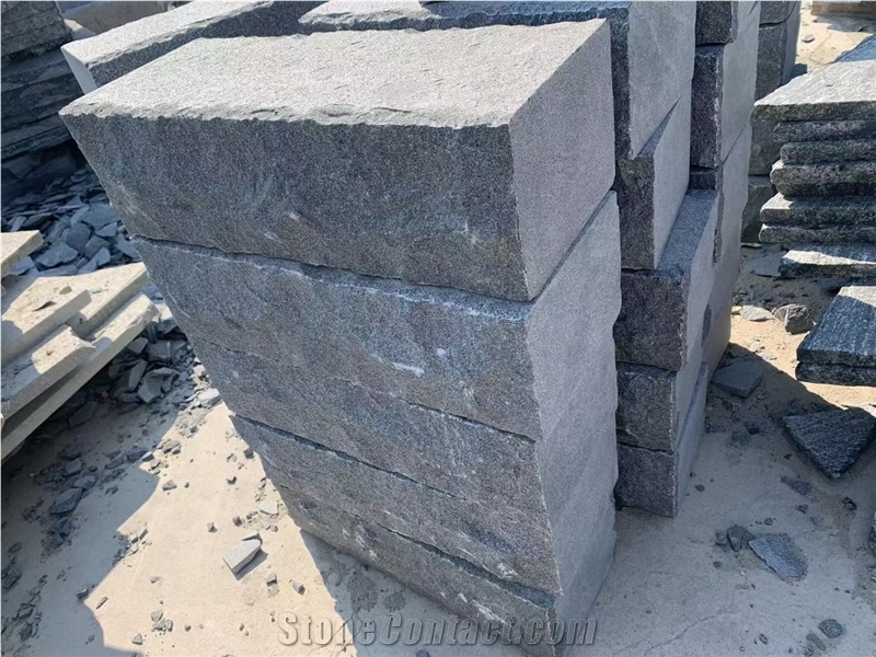 Flamed G654 Granite Paving Stone Cobble Stone