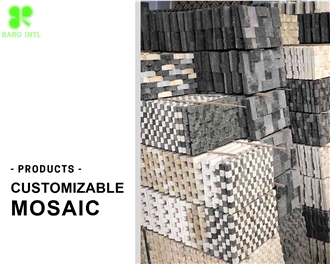 Mosaic Tiles With Natural Stone Chipped Pebbles Mosaic Tiles With Natural Stone Chipped Pebbles