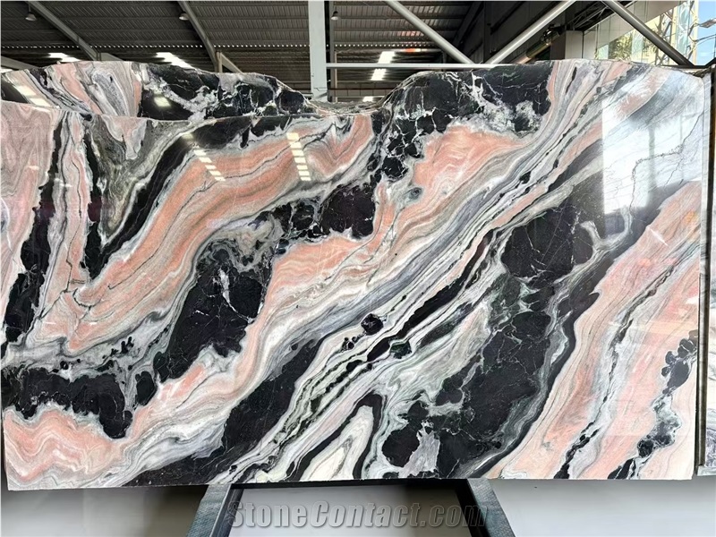Panda Pink Marble Slabs