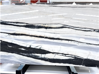 Zebra White Marble Slabs