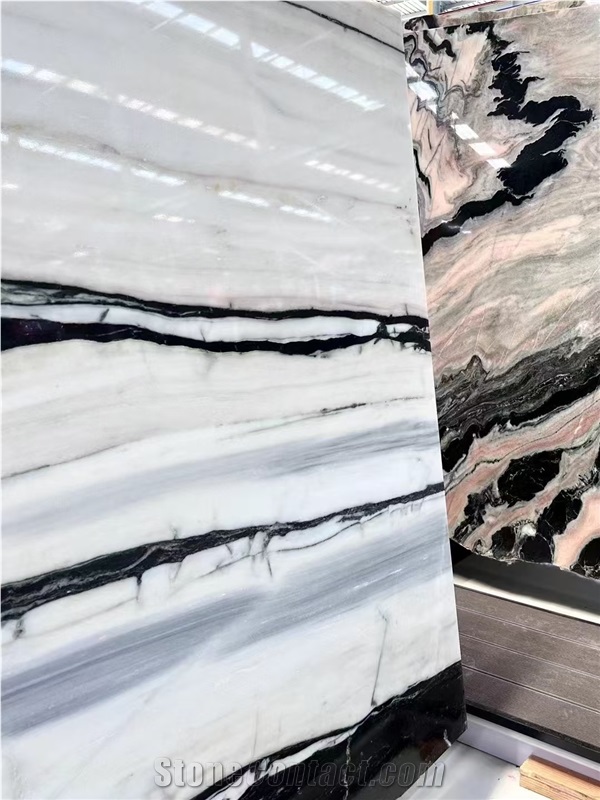 Zebra White Marble Slabs