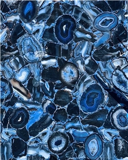 Blue Agate Semiprecious Stone Slabs