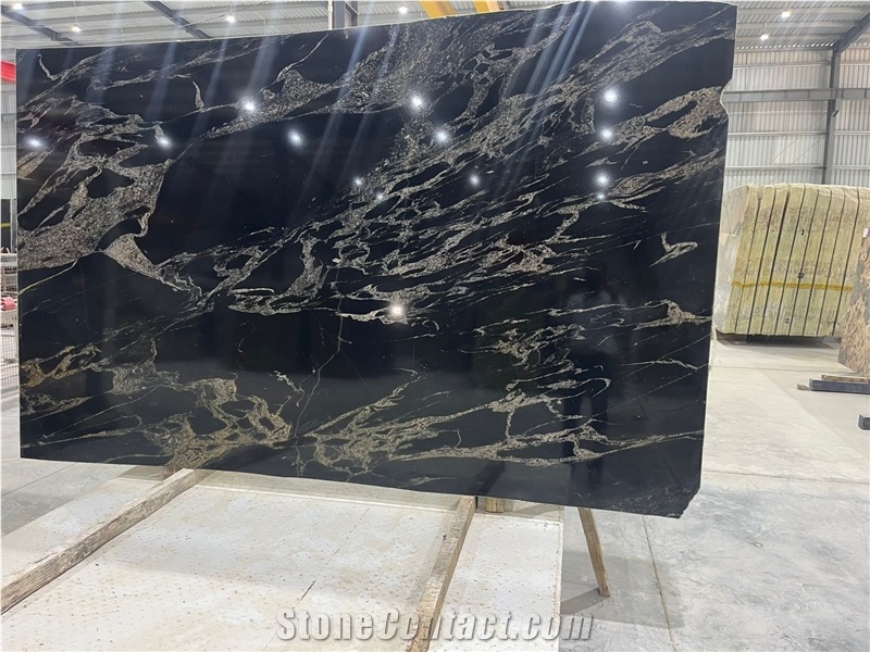 Titanium Matte Black Granite Slabs