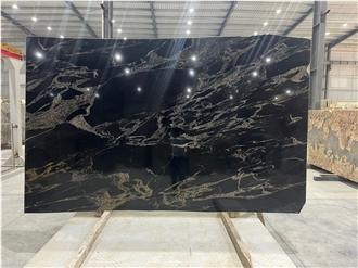 Titanium Matte Black Granite Slabs