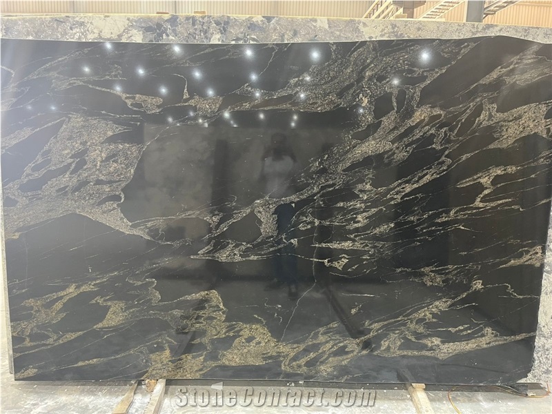 Titanium Matte Black Granite Slabs