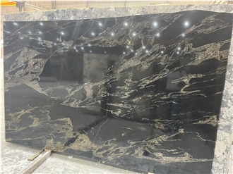 Titanium Matte Black Granite Slabs