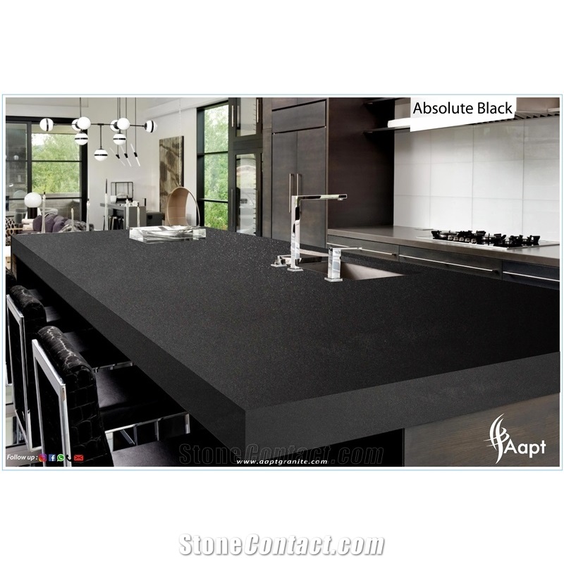 Absolute Black Granite Kitchen  Countertop