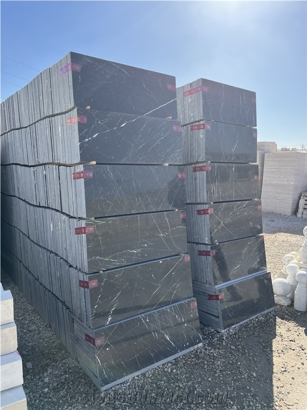 Kashan Black Marble Tiles