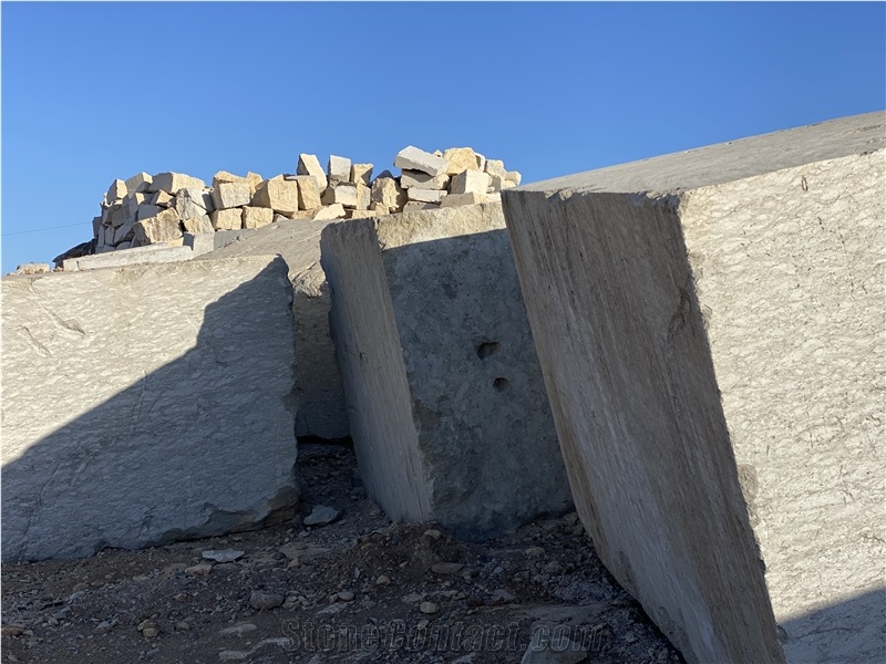 Alhena Blue Taza Limestone Blocks