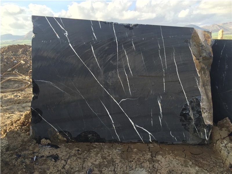 Nero Marquina Noir Khenifra Marble Blocks