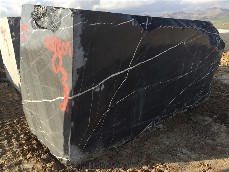 Nero Marquina Noir Khenifra Marble Blocks
