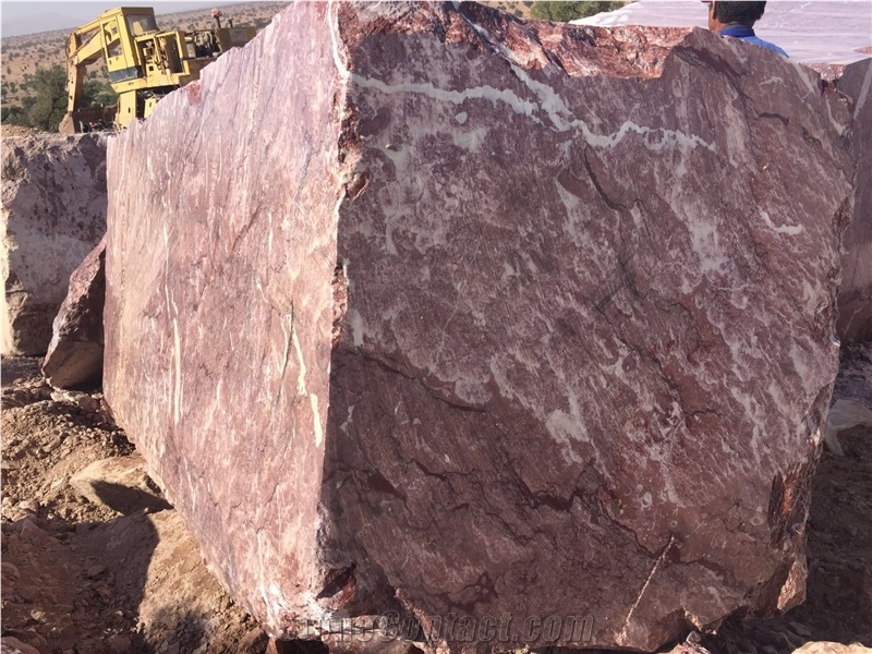 Sunset Red Rouge Benslimane Marble Blocks