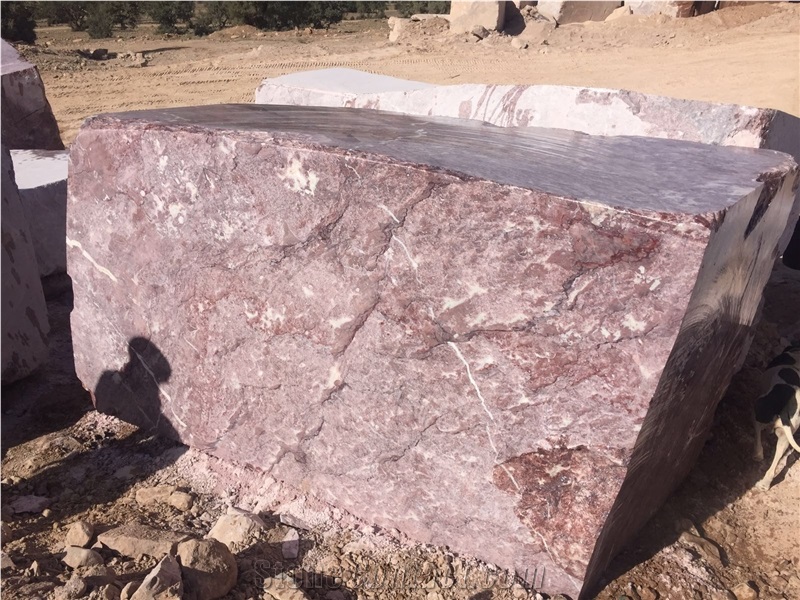 Sunset Red Rouge Benslimane Marble Blocks